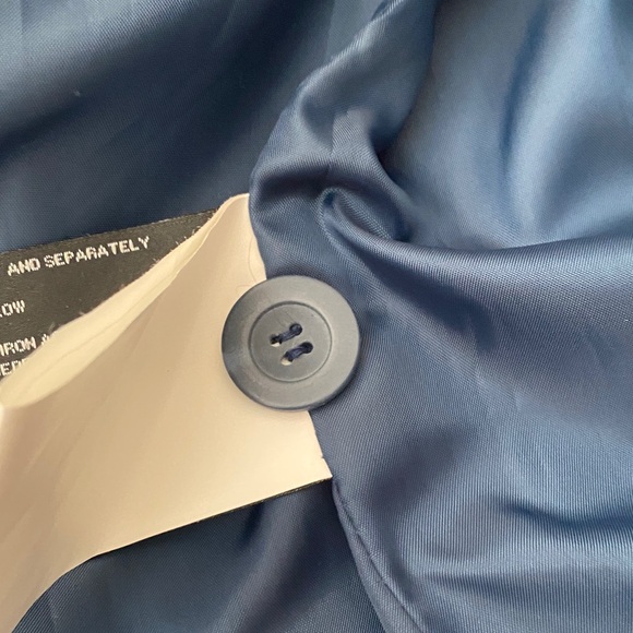 Y2K St. John's Bay Women's Navy Blue Suede Leather Jacket Size Large - Picture 11 of 12